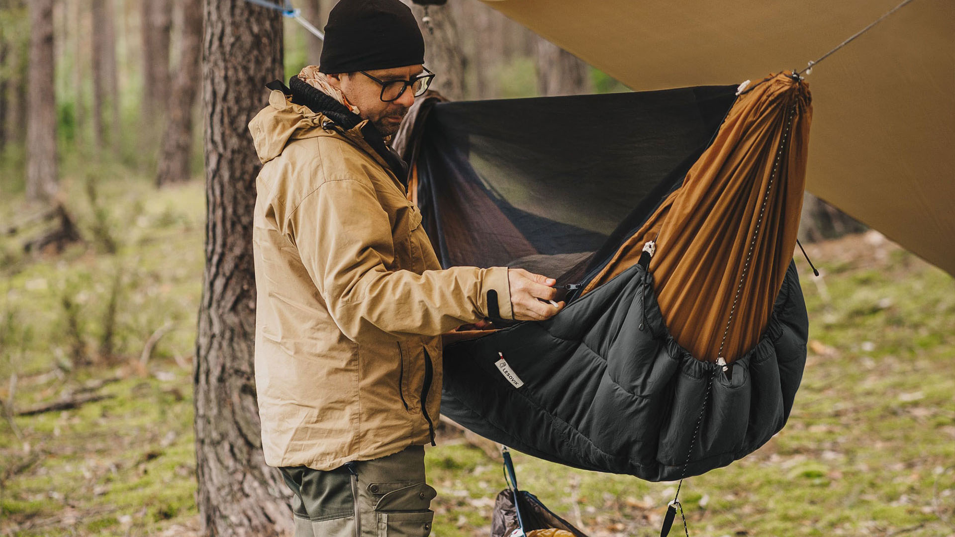 Zimowa docieplająca podpinka pod hamak Lesovik Otul - komfort od -4°C do 8°C